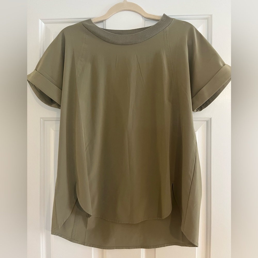 Athleta olive green shirt size small